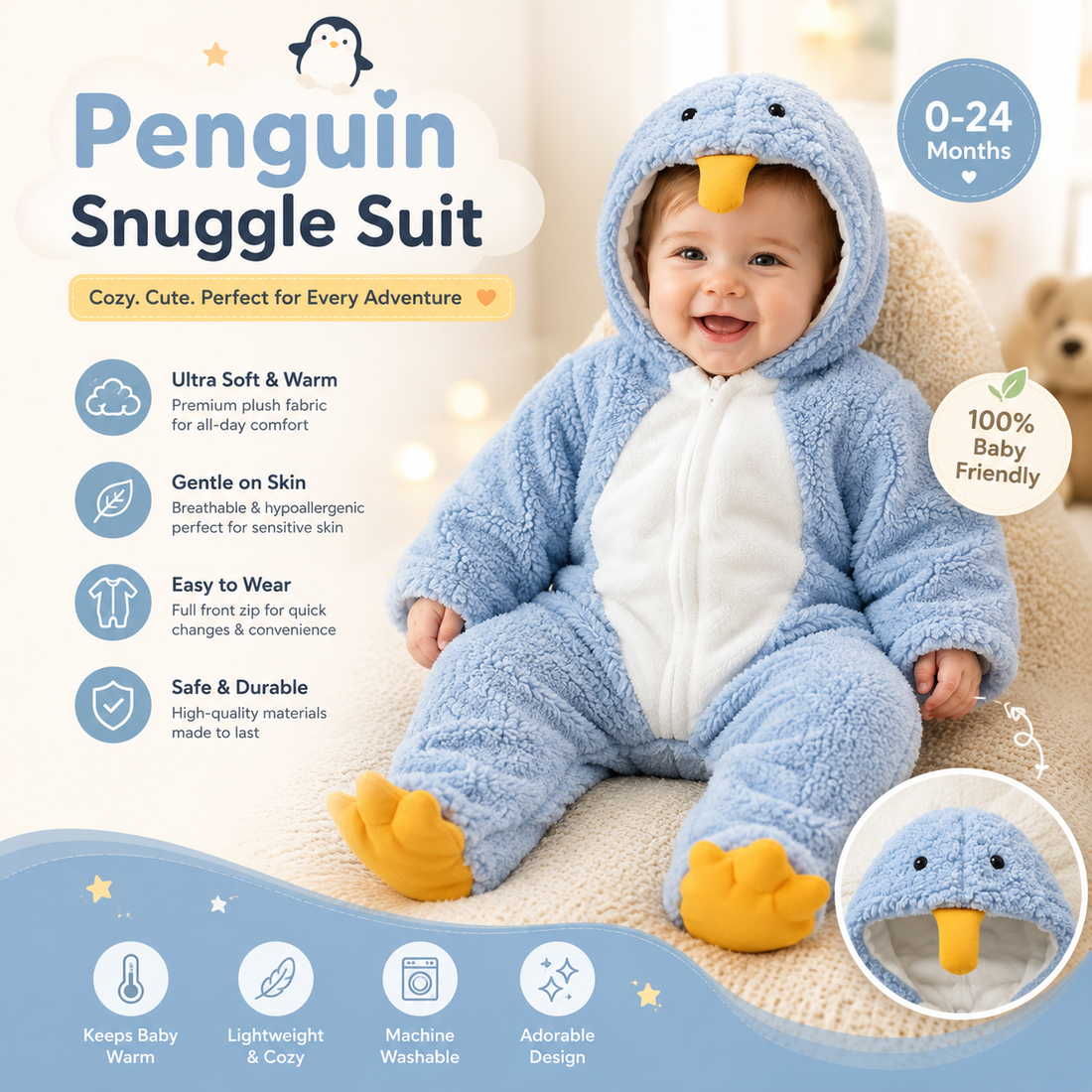 Penguin Snuggle Suit By Kivvy